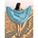 Pareo and beach rug "Blue Mandala", d = 150 cm
