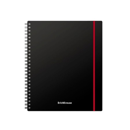 Notebook A5, 80 sheets in a cage on the crest Erichkrause "Accent", plastic toll cover, offset unit, whiteness 100%, mix