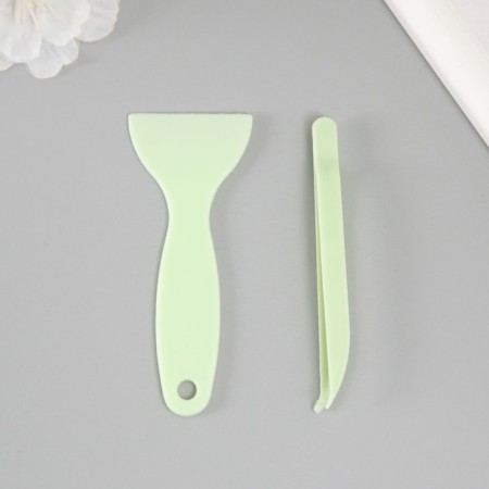 Plastic sticker "Bright inscriptions" mix set 6 sheets, scapula and tweezers 15.5x13 cm-7