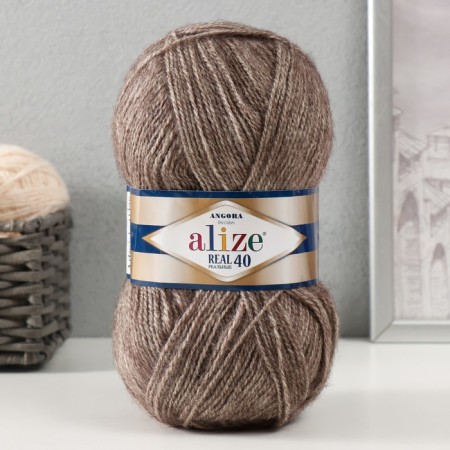 Yarn "Angora Real 40" 60% acrylic, 40% wool 430m/100g (553 beiges. Mel)