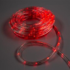 Luazon Lighting 10 mm light cord, IP65, 10 m, 24 LED/m, 220 V, 8 modes, red glowing red