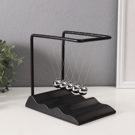 Plastic Plastic "Balls of Newton. Waterfall" Black 12.4x18.8x19.6 cm-3