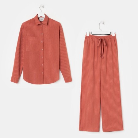 Костюм женский (рубашка и брюки) MIST р. 40-42, коралловый-5
