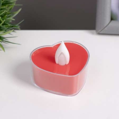 Nightmare "Candle Heart" LED 0.5W from 3XAG10 batteries red 5x5x4 cm Risalux