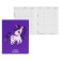 Universal diary for the 1-11 grade Unicorn, solid cover, artificial leather, silkography, lies, 80 g/m2