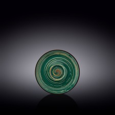 Saucer Wilmax England Spiral, D = 12 cm, green color