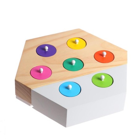 Developing set of Montessori cylinders, 30 × 30 × 5 cm