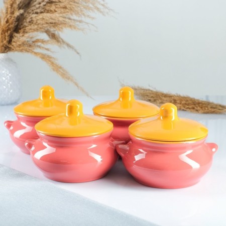 Set of pots "Pancake" 4x0.5l, rainbow mix-11