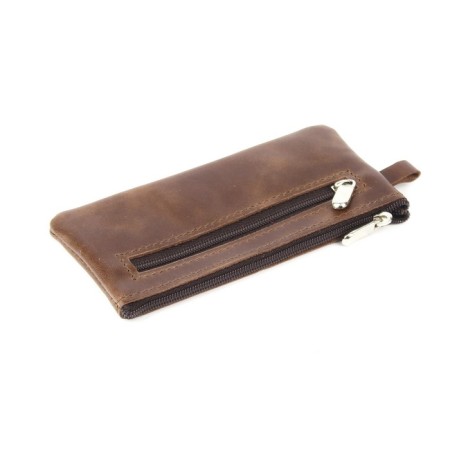 Key of zipper, length 14 cm, brown color-2