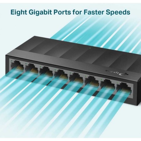 TP-LINK LS1008G switch, unguided, 8x10/100/1000base-T-2