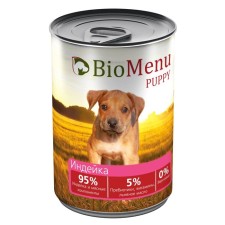 Canned food Biomenu Puppy for Puppies Tchool 95%-Miyaso, 410g