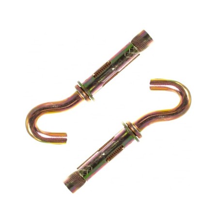 Anchor bolt of the bison, with a hook, yellow -recorded, 10x50 mm, 40 pcs