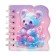 Notebook Gift Book on the crest 80l, line, color block, PVC cover 3D Bear (10x10.5cm) 10539
