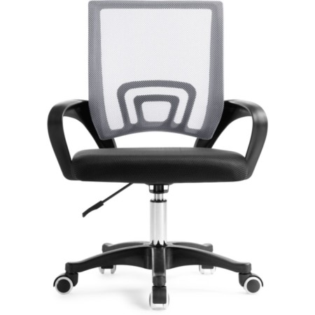 Computer chair Turin black/Light gray plastic/fabric, black/black 60x55x82 cm-1