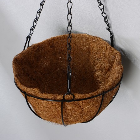Cashpo suspended, d = 20 cm, with coconut insert, "hemisphere"-2