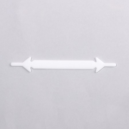 A set of shoes for shoes, 6 pcs, silicone, flat, 13 mm, 9 cm, white color-3