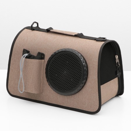 Overnight bag with organizer and porthole, 43 x 24 x 28 cm, beige-4