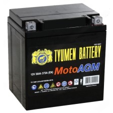 Battery Tyumen AGM 30 Ah, 6MTS-30, reverse polarity
