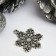 Decor for creativity Metal "Snowflake openwork" silver 2.2x1.7 cm