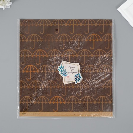 Scrapbooking paper bilateral craft "houses and umbrellas" density 180 grams set 5 pcs 30.5x32 cm-6