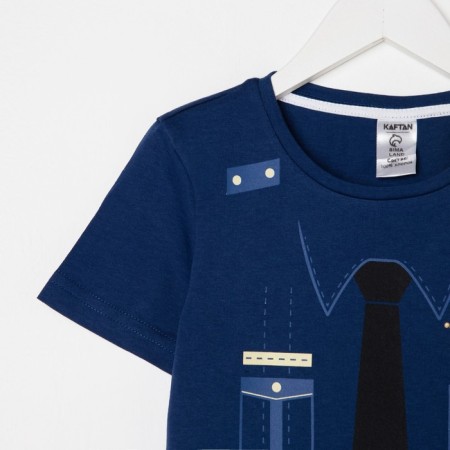 T-shirt Children's KAFTAN "Sheriff" R.28 (86-92), blue-5