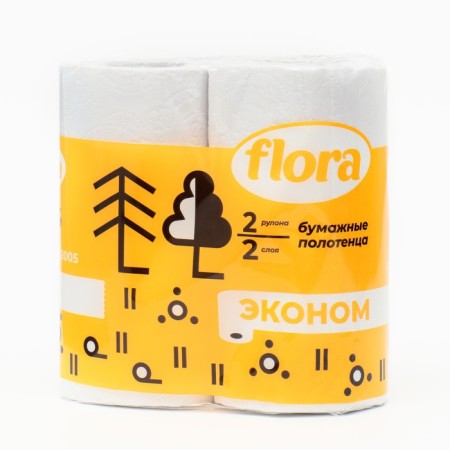 Paper towels Flora, 2 layers, 2 rolls