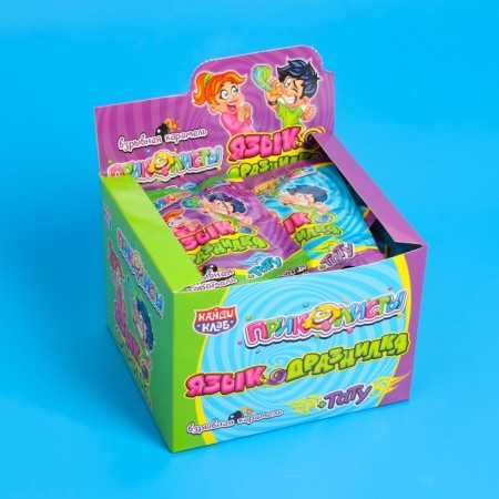 Explosive caramel with a tattoo "Podkolists. Language-tender", assorted, 1 g