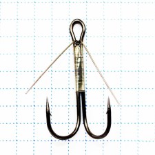The hook KOI Weedless Double Hook, size 6 Ints, BN color, double non -challenge, 5 pcs.