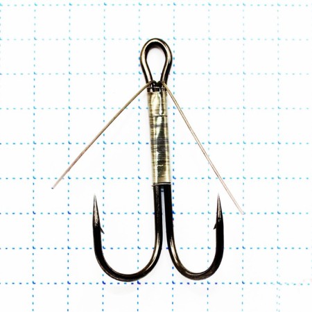 The hook KOI Weedless Double Hook, size 6 Ints, BN color, double non -challenge, 5 pcs.