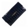 Female purse on the button, department for bills, for credit cards, for coins, blue color