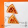 Earrings plastic "goodies" pizza, color orange-red