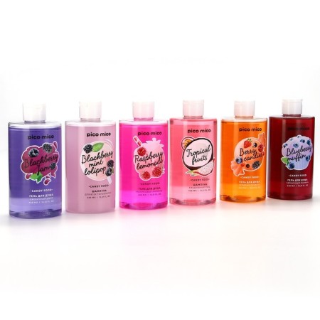 Shower gel, 440 ml, aroma of blackberry jam, Pico Mico-9