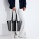 Soper bag with zipper, black color