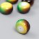 Beads for creativity plastic "green-chocolate" set of 10 pcs 1.4x2x2 cm