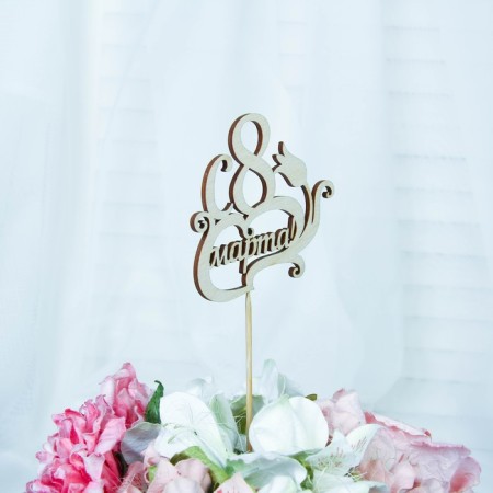 Topper "since March 8" 10.6x9.2 cm