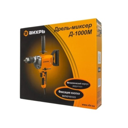 Дрель-миксер "Вихрь" Д-1000М, 1000 Вт, 850 об/мин, 130 Нм, патрон 16 мм-3