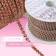 A chain with pearls, metal, plastic, 2 mm, SS6, 9 ± 1 m, brown color