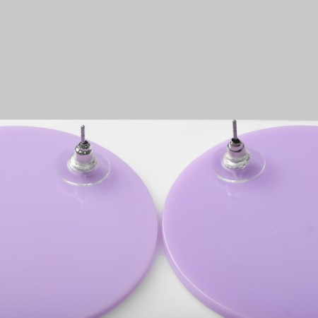Acryl Earrings "Atmosphere" Solo, Lilac color-2