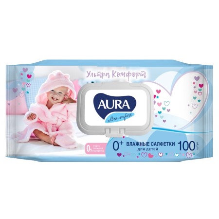 Wet Aura Ultra Comfort napkins, children's, hypoallergenic, 100 pcs.-2