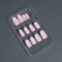 Fires “Fire”, 12 pcs, with adhesive plates, ballerina shape, pink/white color