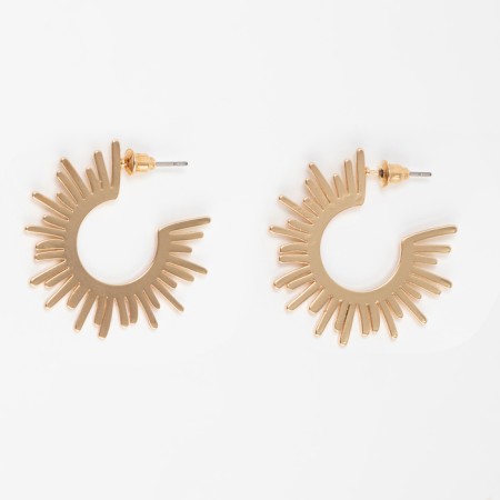 Earrings Metal "Atmosphere" Sun, Yarilo, Color Gold-2