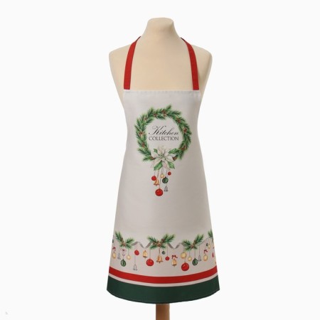 Apron Ethel "Christmas Wreath" 60x70 cm, 100% cotton, sarzha 190 g/m2-8