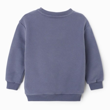 Sweatshirt for a boy, jeans color, height 122 cm-5