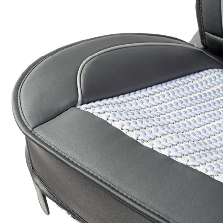 Frame caps for the front seats Car Performance, 2 pcs, eco-leather, black and gray-7