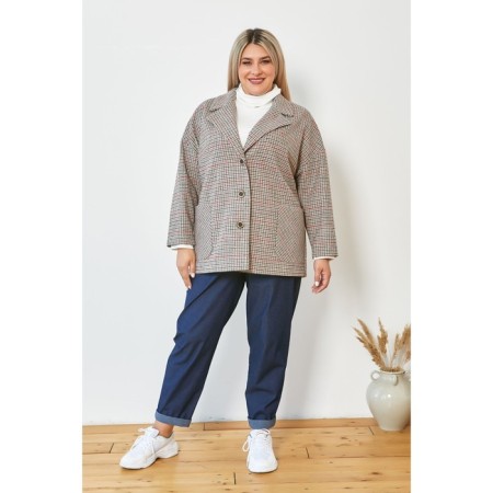 Women's jacket, size 58, gray-brown color-2