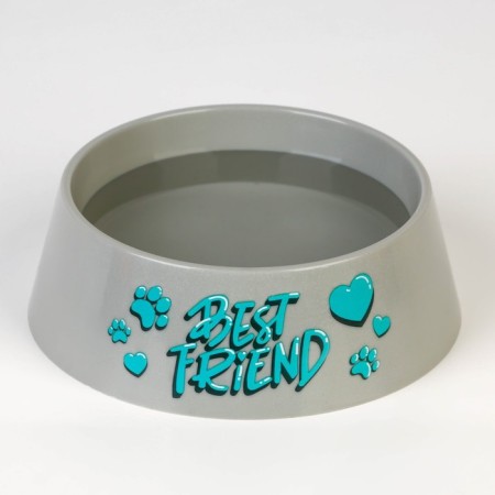 Plastic bowl "Best Friend", gray, 300 ml-2