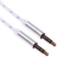 Audio Oxion AUX018, Jack 3.5 mm (M) -Jack 3.5 mm (M), 1m, silver