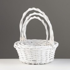 A set of baskets of 3 pcs, D31XH13.5/36; D26XH11/31; D20xh10.5/26cm, willow