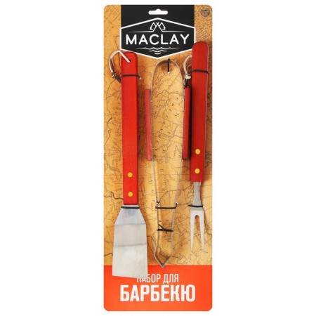 Maclay barbecue set: shovel, tongs, plug, 35 cm-8