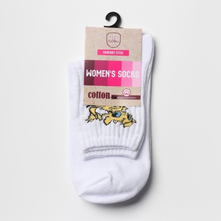 Socks "Yellow Dragon", white color, size 20-2